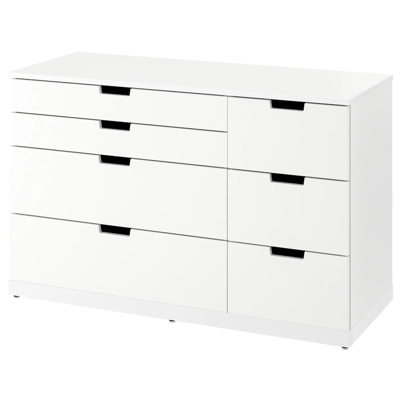 NORDLI Komoda sa 7 fioka, bela, 120x76 cm