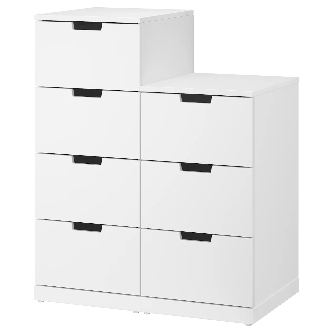 NORDLI Komoda sa 7 fioka, bela, 80x99 cm