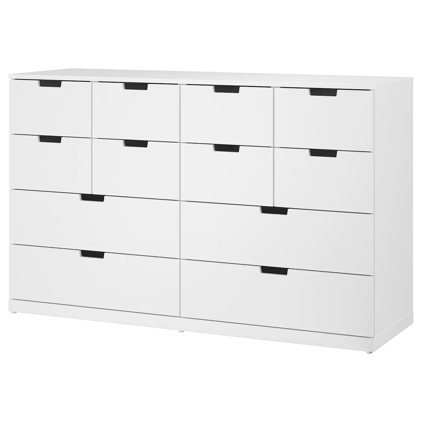 NORDLI Komoda,12 fioka, bela, 160x99 cm