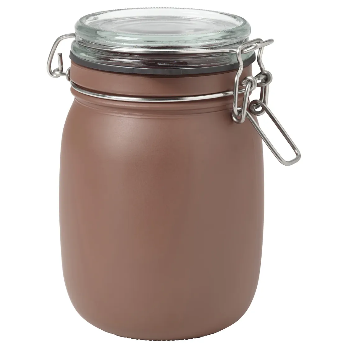 KORKEN Tegla s poklopcem, smeđe-crvena, 1 l
