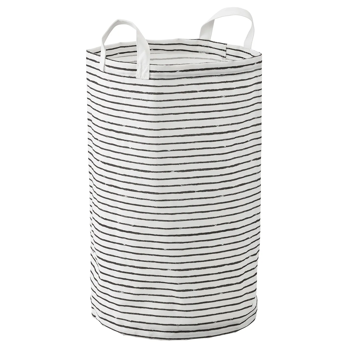 KLUNKA Korpa za veš, bela/crna, 60 l