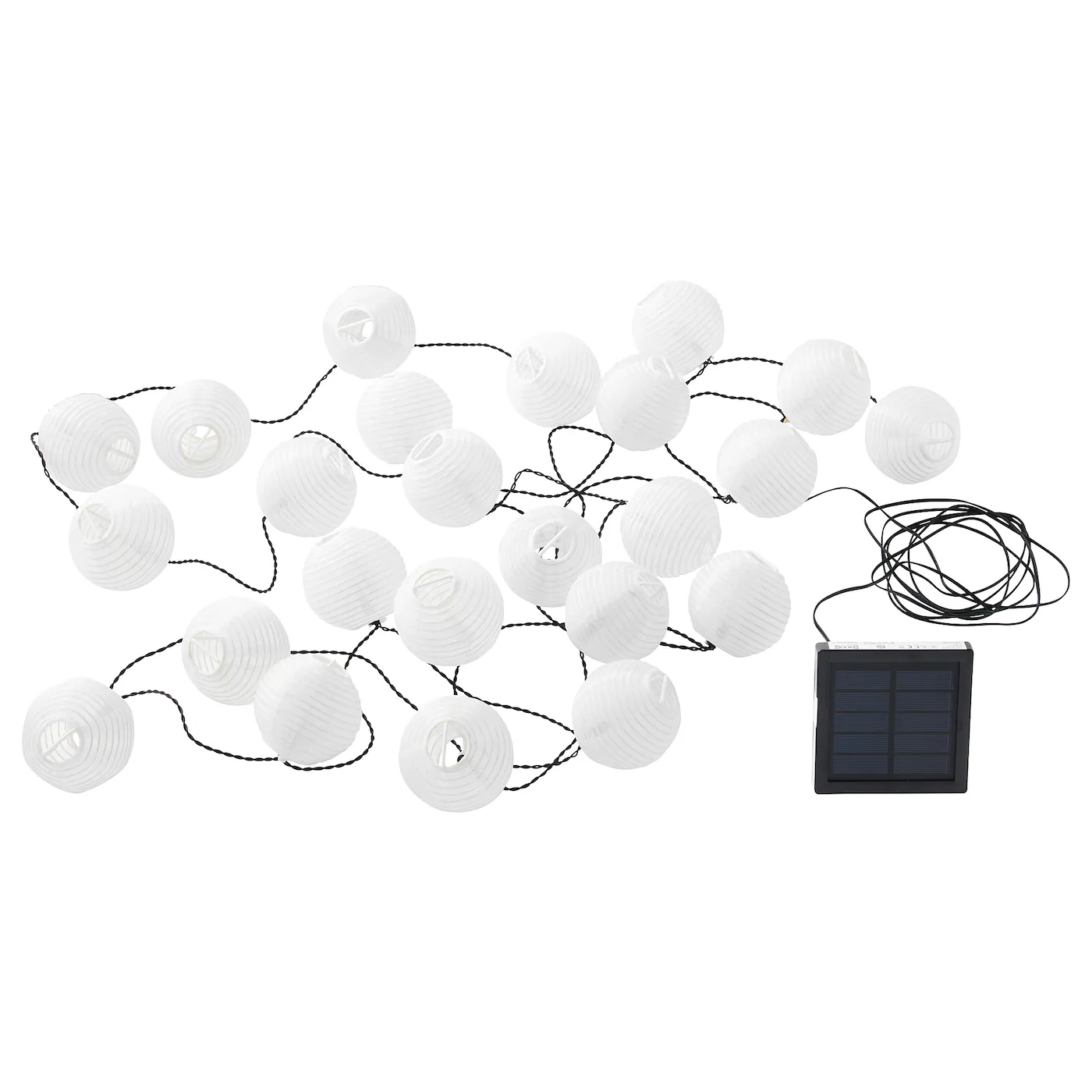 SOLARVET LED lanac s 24 svetla, napolju solarno/lopta bela