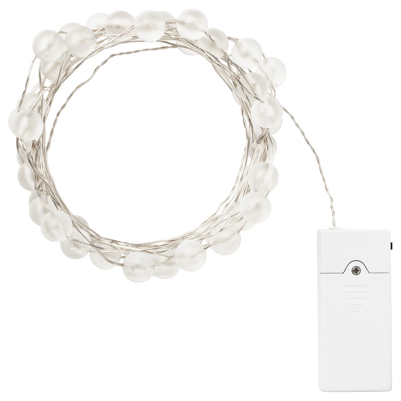SNÖYRA LED lanac s 40 svetala, u kući/na baterije srebrna