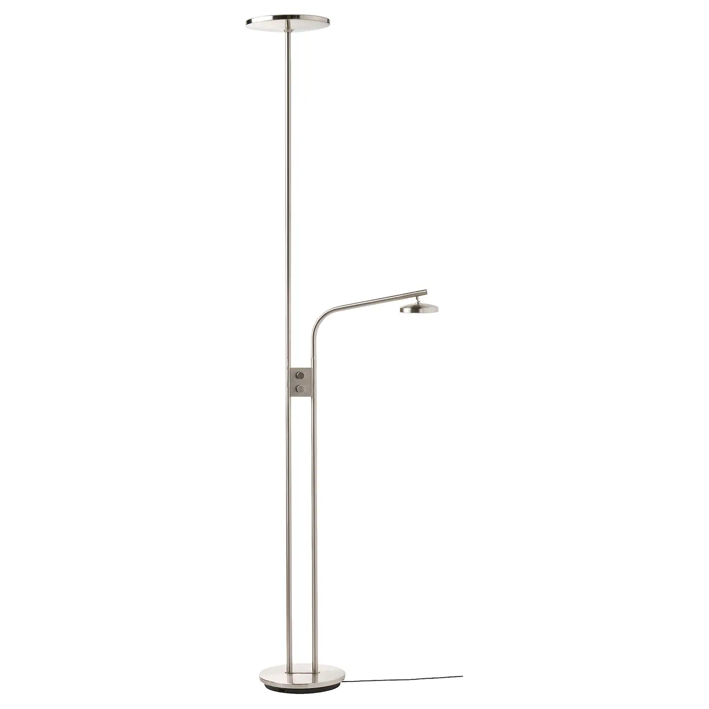 ISJAKT LED podna indirektna/lampa za čit., podesivog intenziteta/niklovano, 180 cm