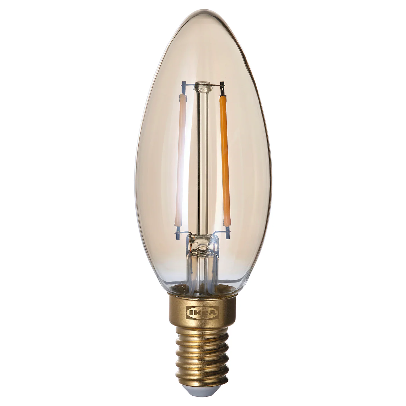 LUNNOM LED sijalica E14 210 lumena, podesivog intenziteta/luster smeđe b. staklo