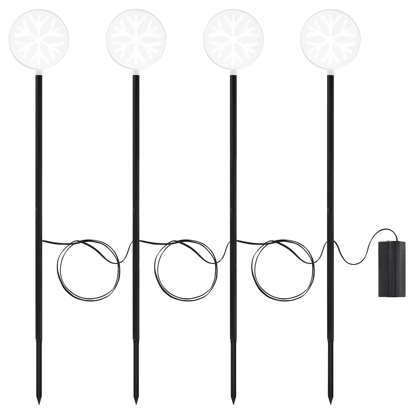STRÅLA LED štap, na baterije napolju/pahulja, 60 cm