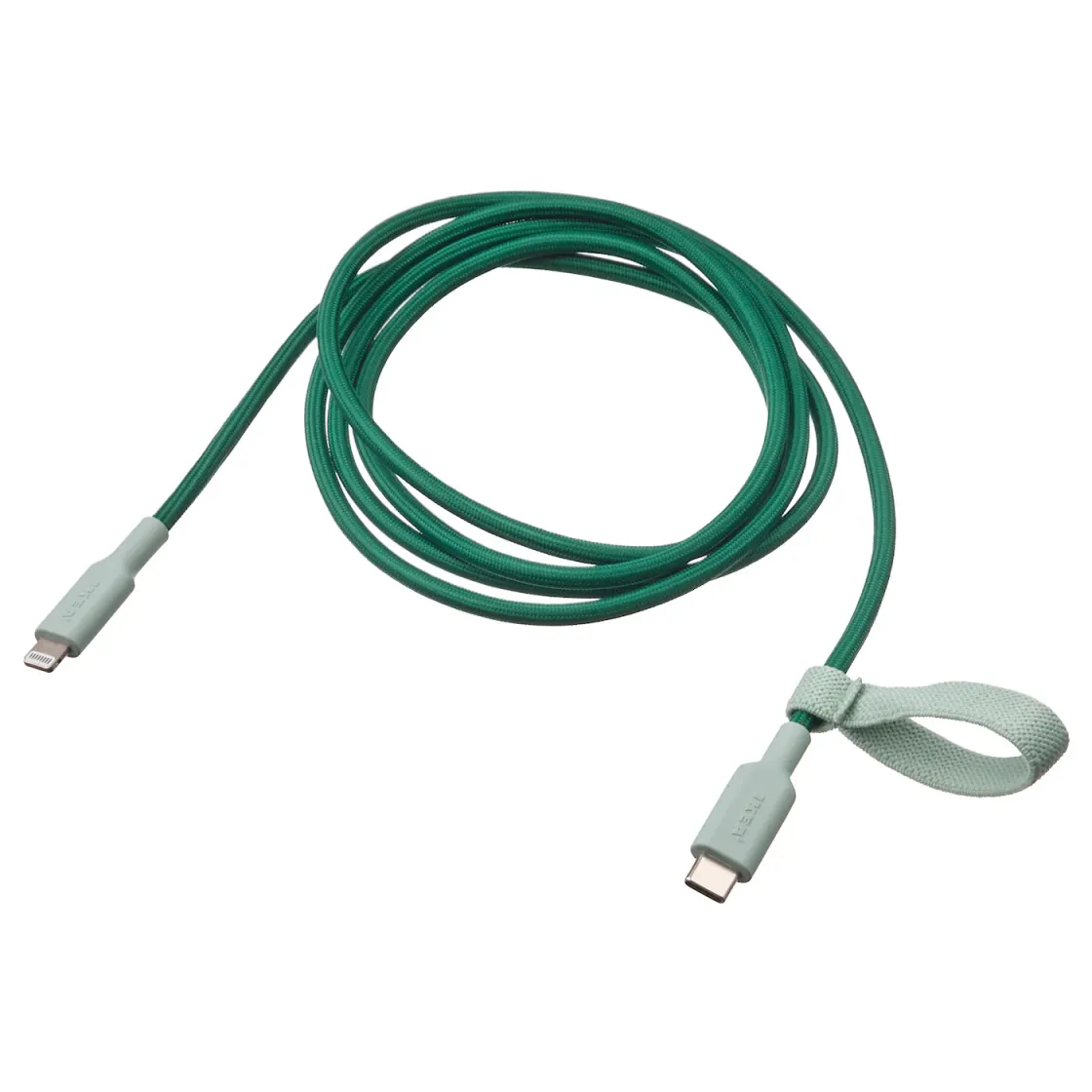 LILLHULT Kabl USB-C - lightning kabl, zelena, 1.5 m