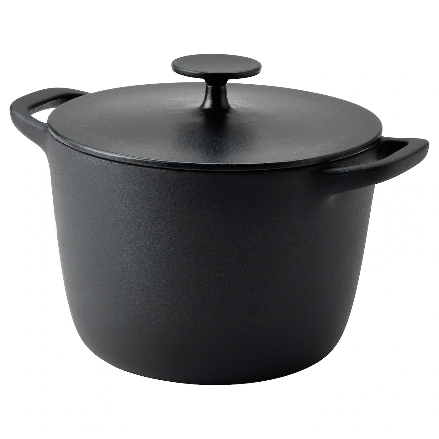 VARDAGEN Lonac s poklopcem, emajlirano liveno gvožđe matirano/crna, 5 l