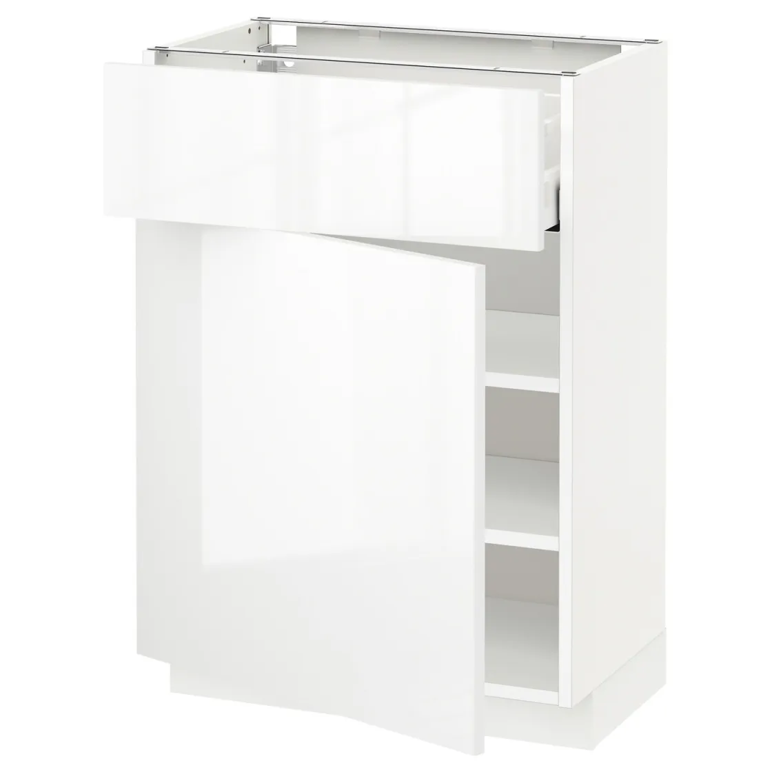 METOD / MAXIMERA Podni element s fiokom/vratima, bela/Ringhult bela, 60x37 cm