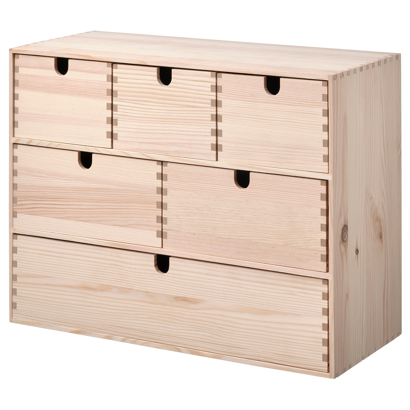 MOPPE Mini-komoda s fiokama, borovina, 42x18x32 cm