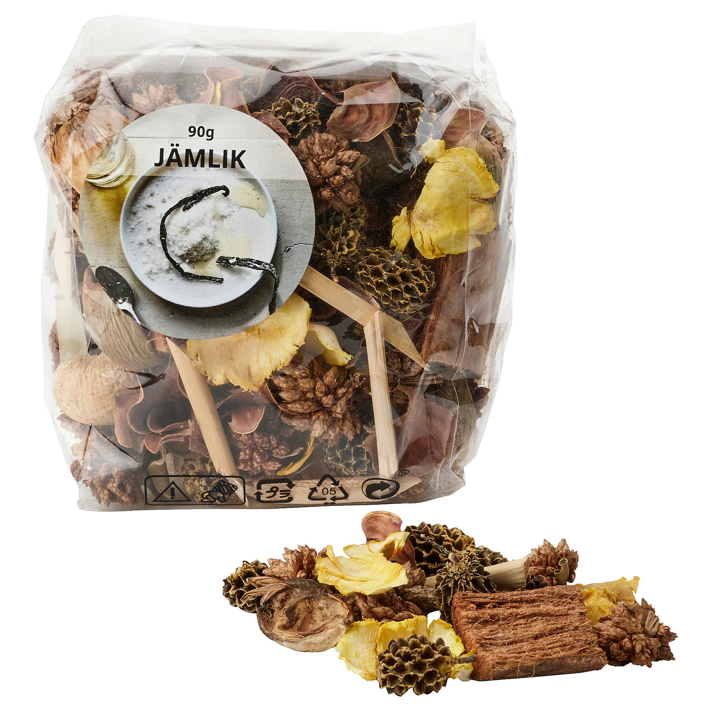 JÄMLIK Mirisni potpuri, Vanila/svetlobež, 90 g