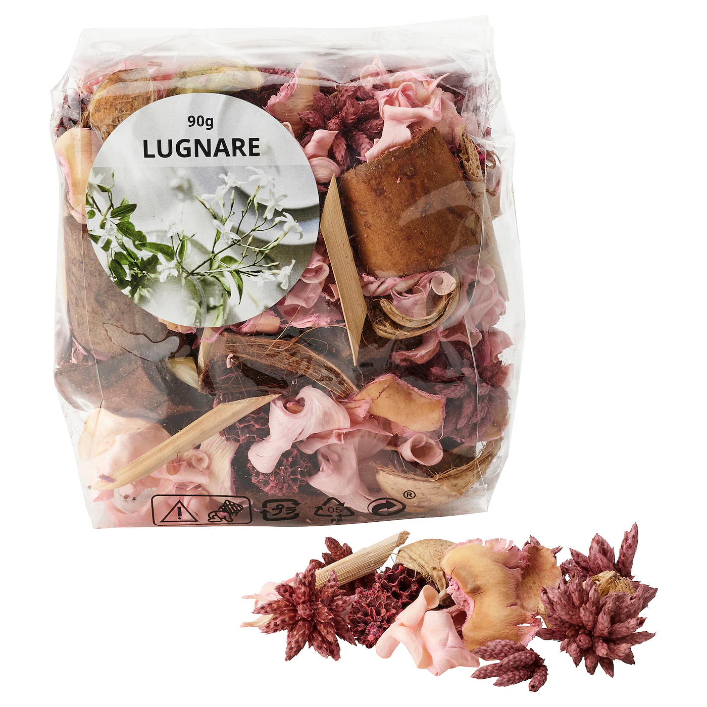 LUGNARE Mirisni potpuri, Jasmin/roze, 90 g