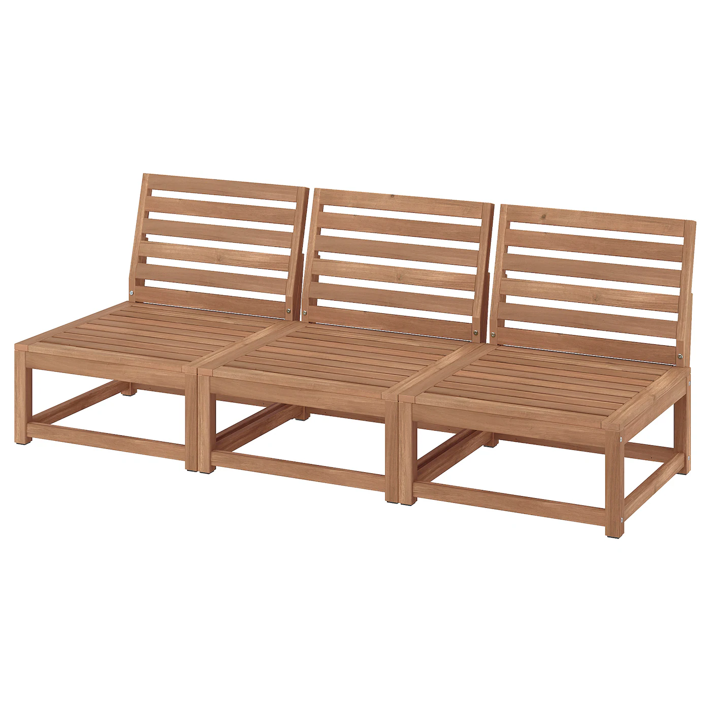 NÄMMARÖ Modularna sofa trosed, spolja, svetlosmeđe bajcovano