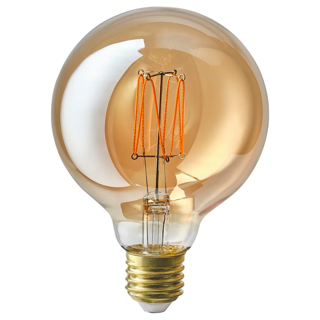 MOLNART LED sijalica E27 150 lumena, kugla smeđe b. staklo, 95 mm