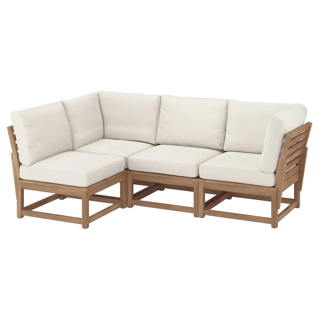 NÄMMARÖ Modularna ugaona sofa, trosed, napolju svetlosmeđe bajcovano/Frösön/Duvholmen bež