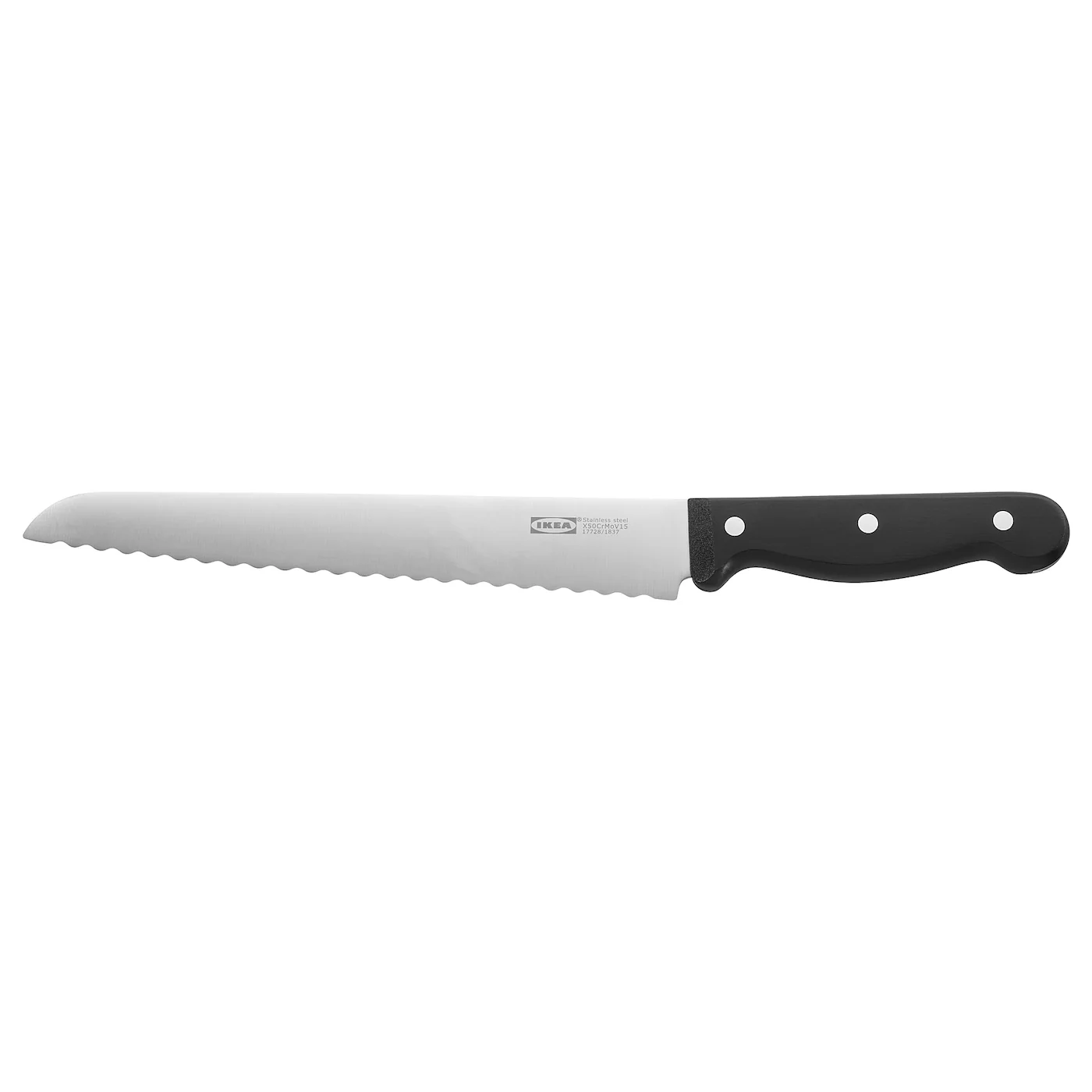 VARDAGEN Nož za hleb, tamnosiva, 23 cm