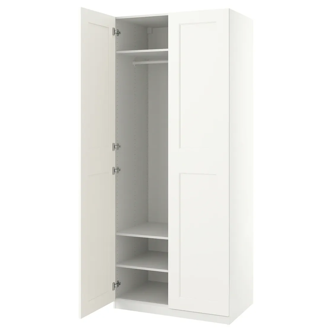 PAX / GRIMO Garderober, bela/bela, 100x60x236 cm