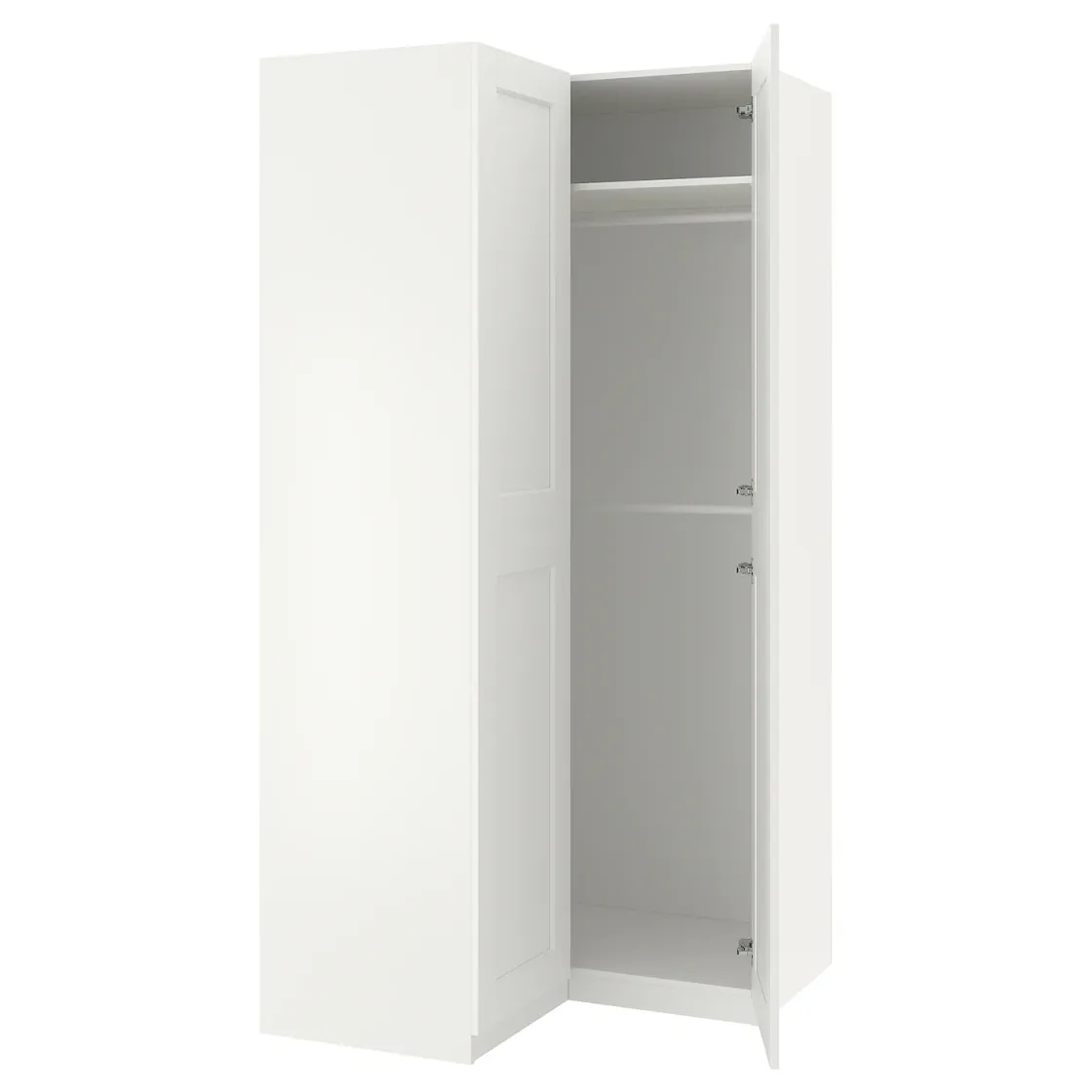 PAX / GRIMO Ugaoni garderober, bela/bela, 110/110x236 cm