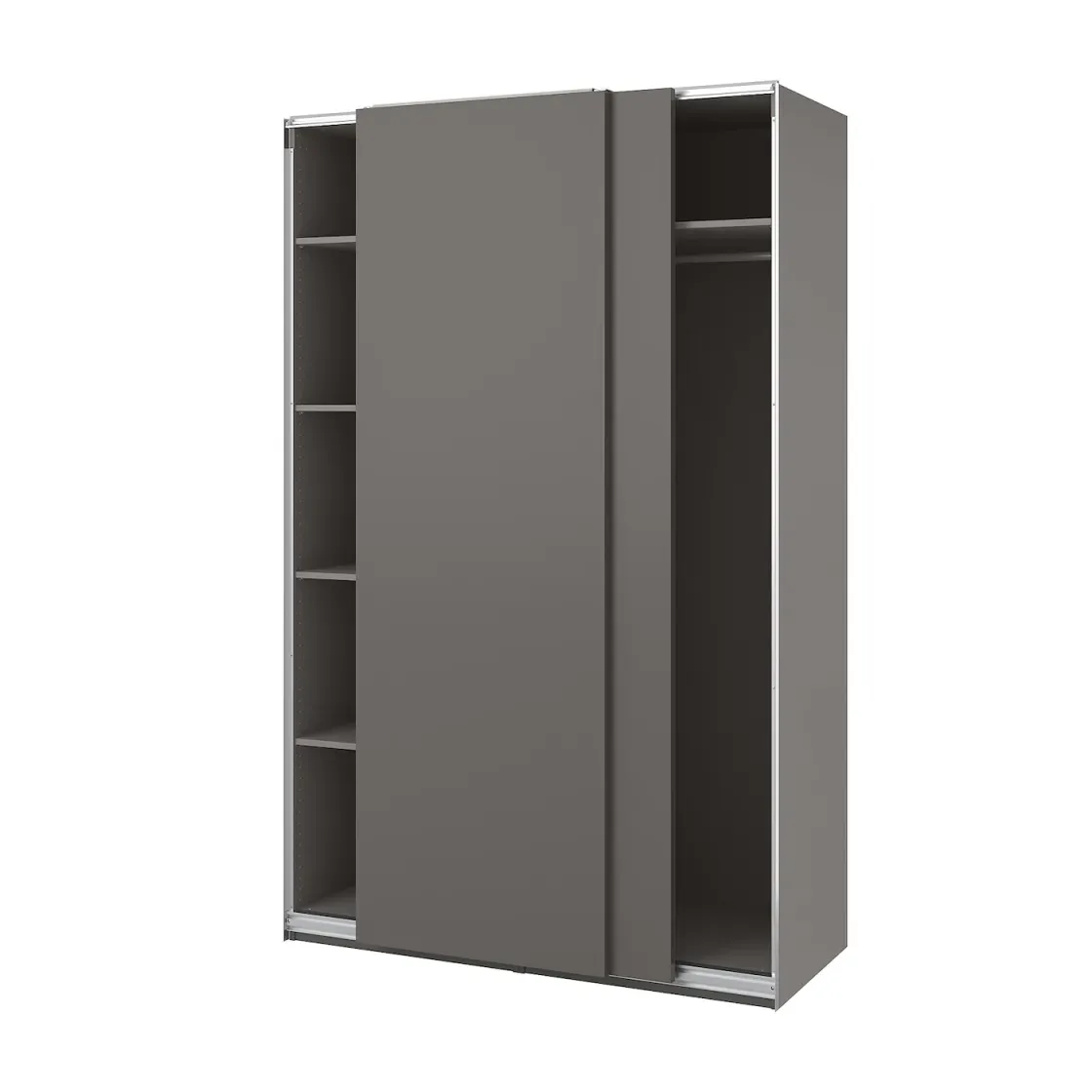 PAX / HASVIK Garderober, tamnosiva/tamnosiva, 150x66x236 cm