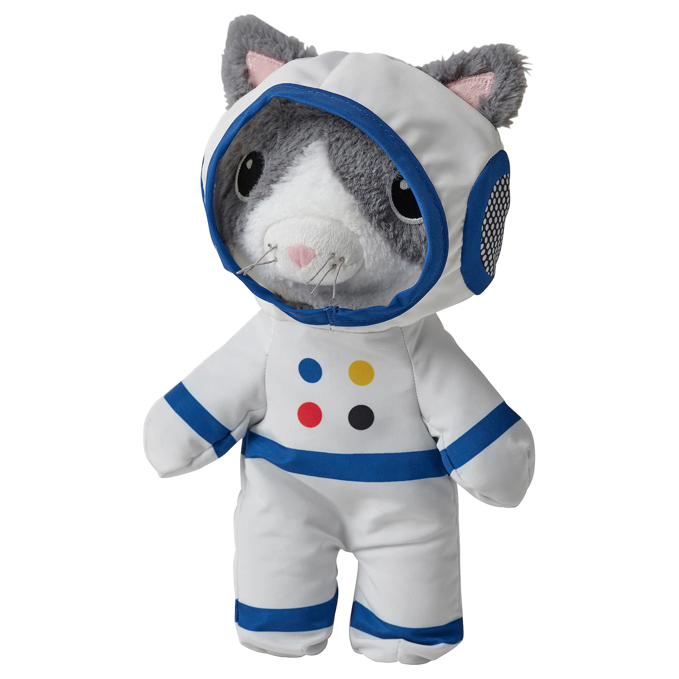 AFTONSPARV Plišana igračka u odelu astronauta, mačka, 28 cm
