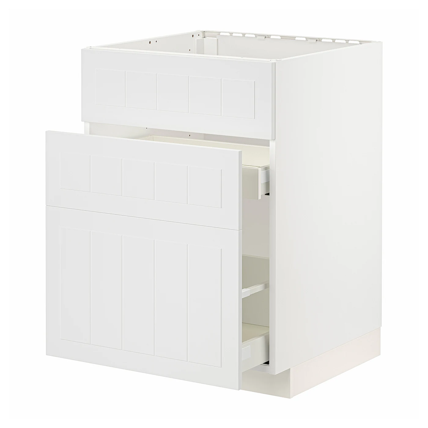 METOD / MAXIMERA Pod.element sudop. i 3front/2fioke, bela/Stensund bela, 60x60 cm