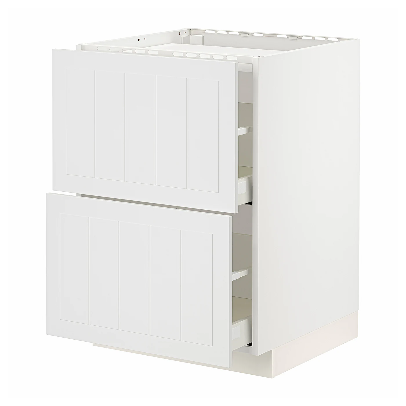 METOD / MAXIMERA Pod.elem.grej.ploča/2front/2fiok, bela/Stensund bela, 60x60 cm