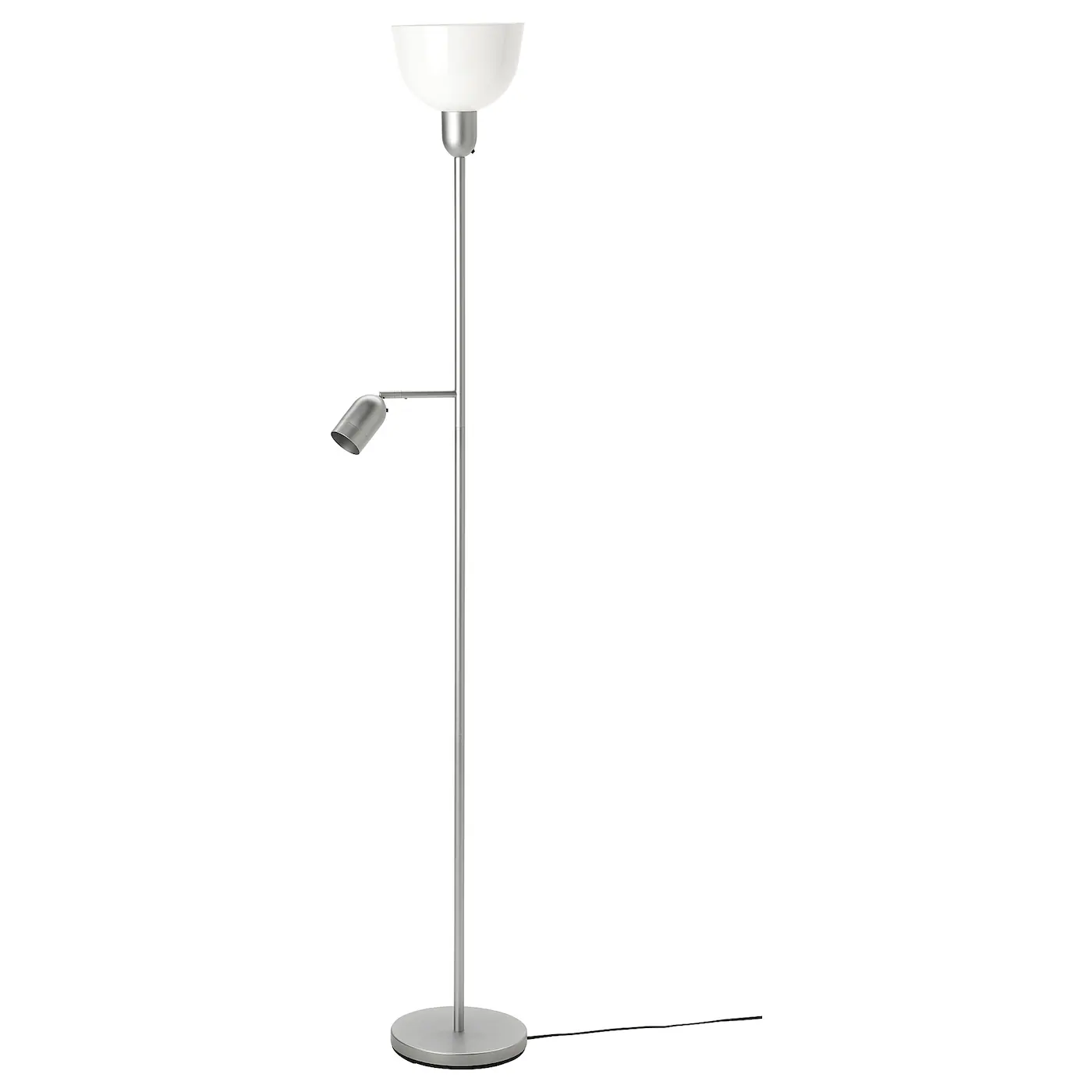 HEKTOGRAM Pod.indirektna lampa/čitaća lampa, srebrna/bela