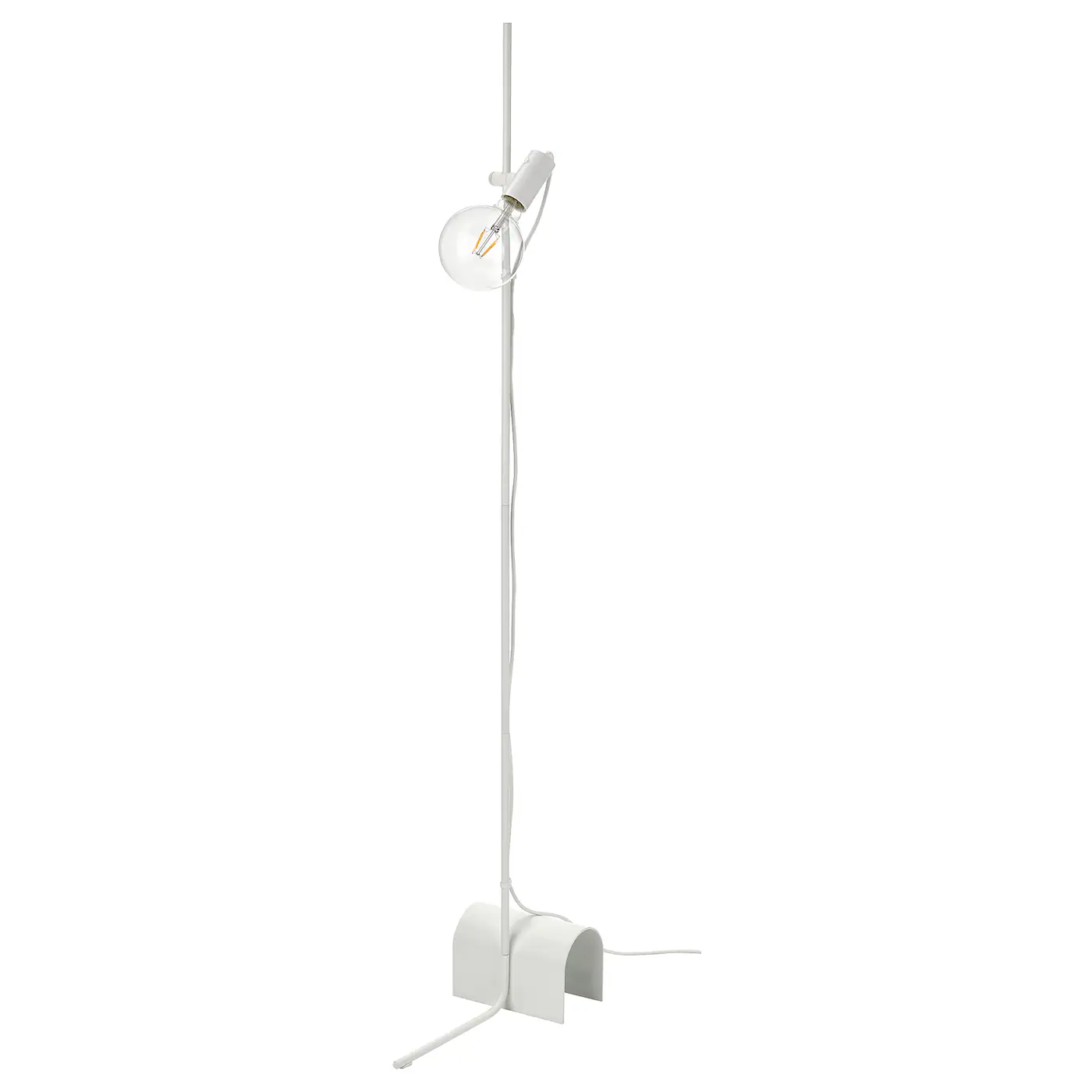 HÅRSLINGA / LUNNOM Pod.lampa i sijalica, bela/bistro staklo