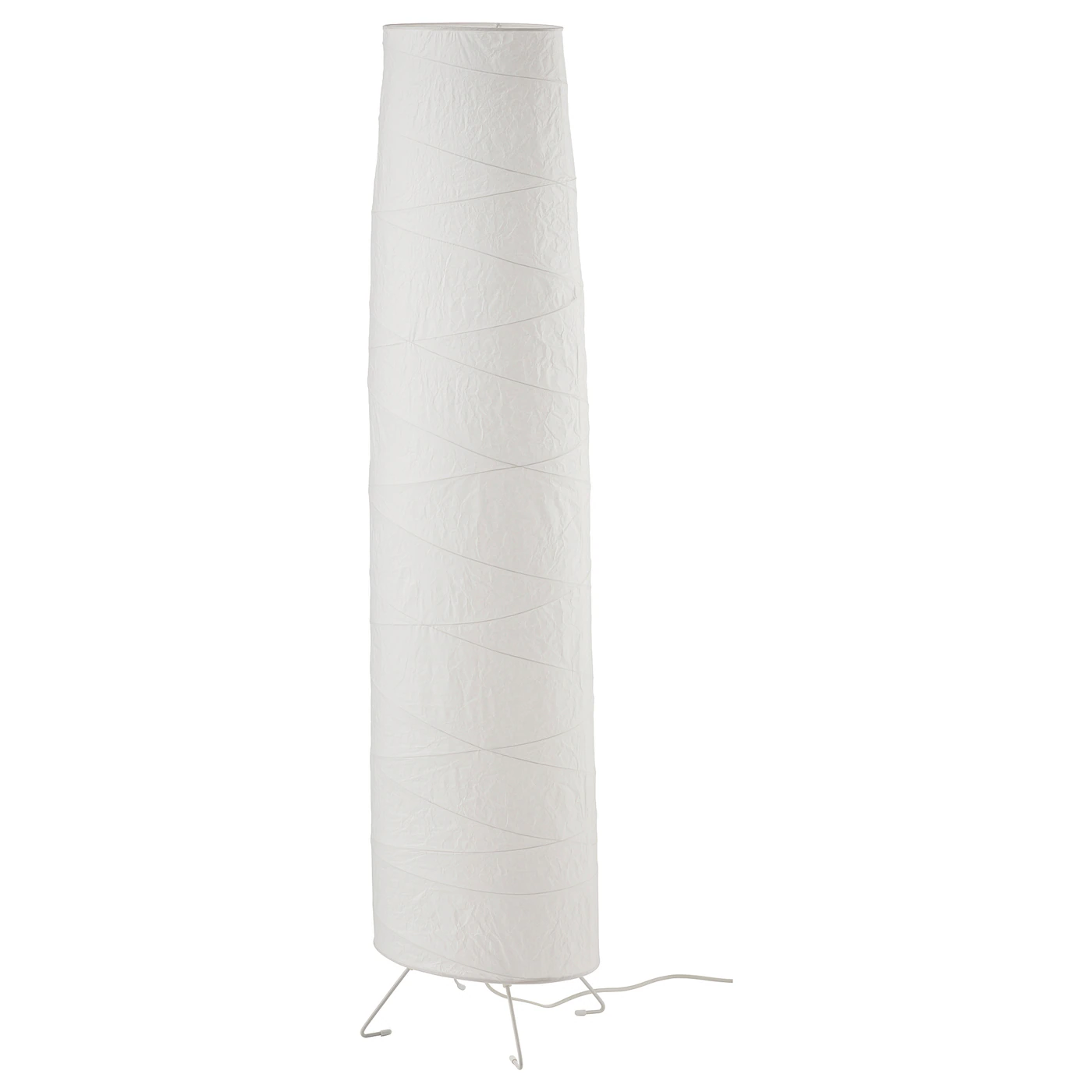 VICKLEBY Podna lampa, bela/ručni rad, 136 cm