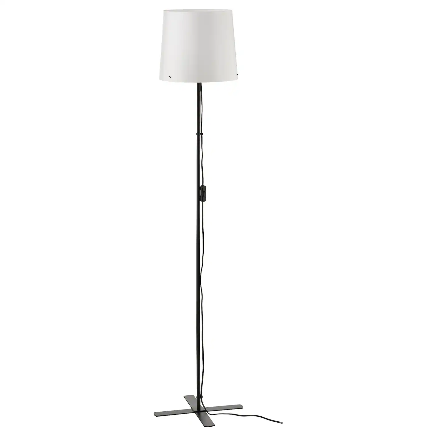 BARLAST Podna lampa, crna/bela, 150 cm