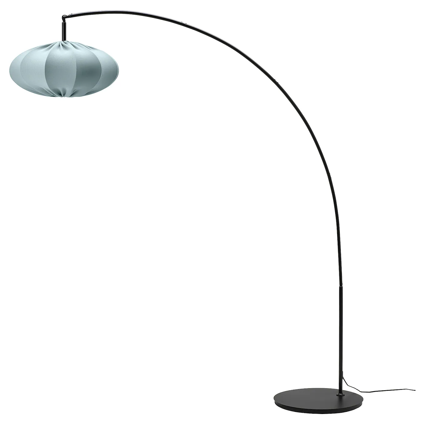REGNSKUR / SKAFTET Podna lampa, luk, tirkizna/crna