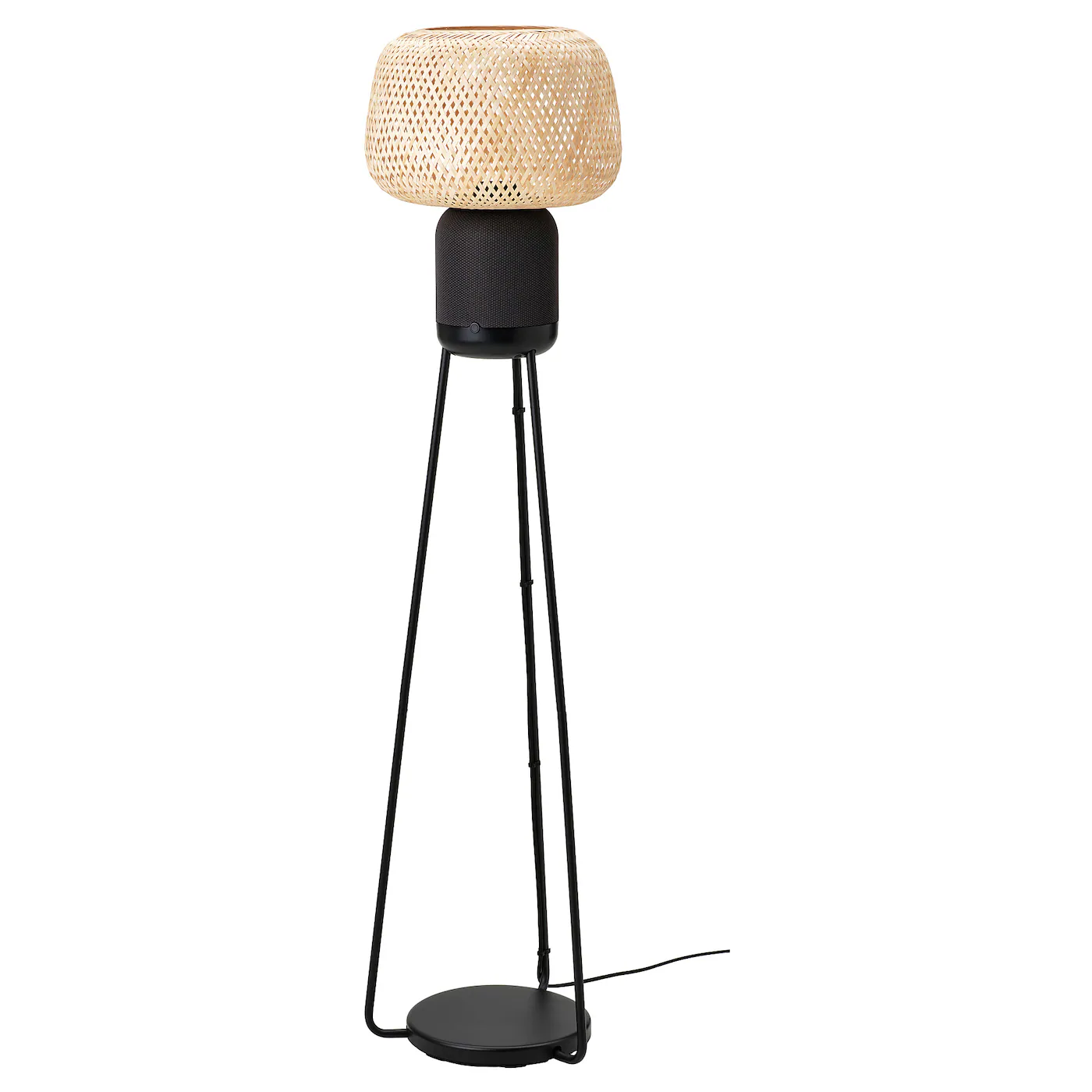 SYMFONISK Podna lampa s WiFi zvučnikom, bambus/pametno