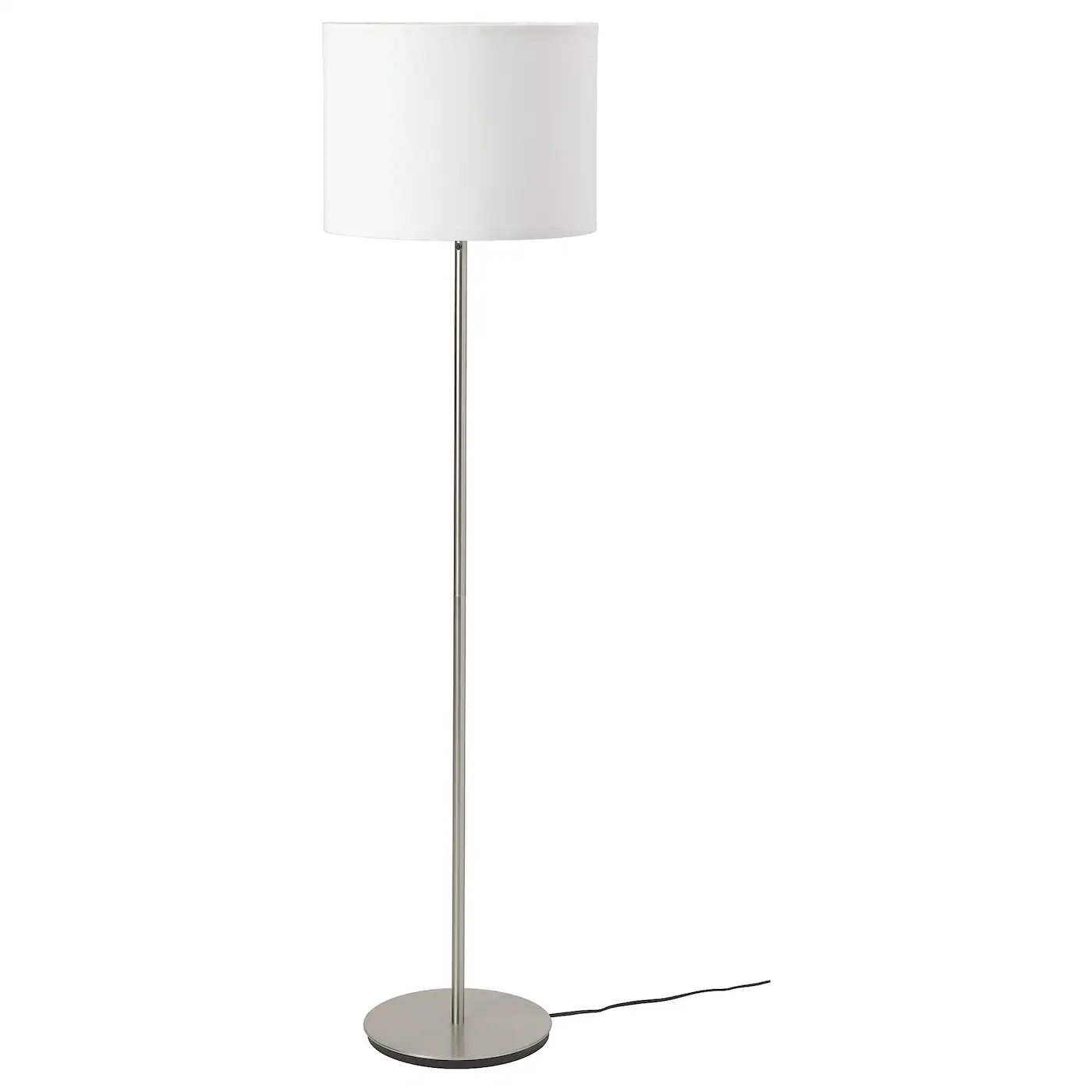 RINGSTA / SKAFTET Podna lampa, bela/niklovano