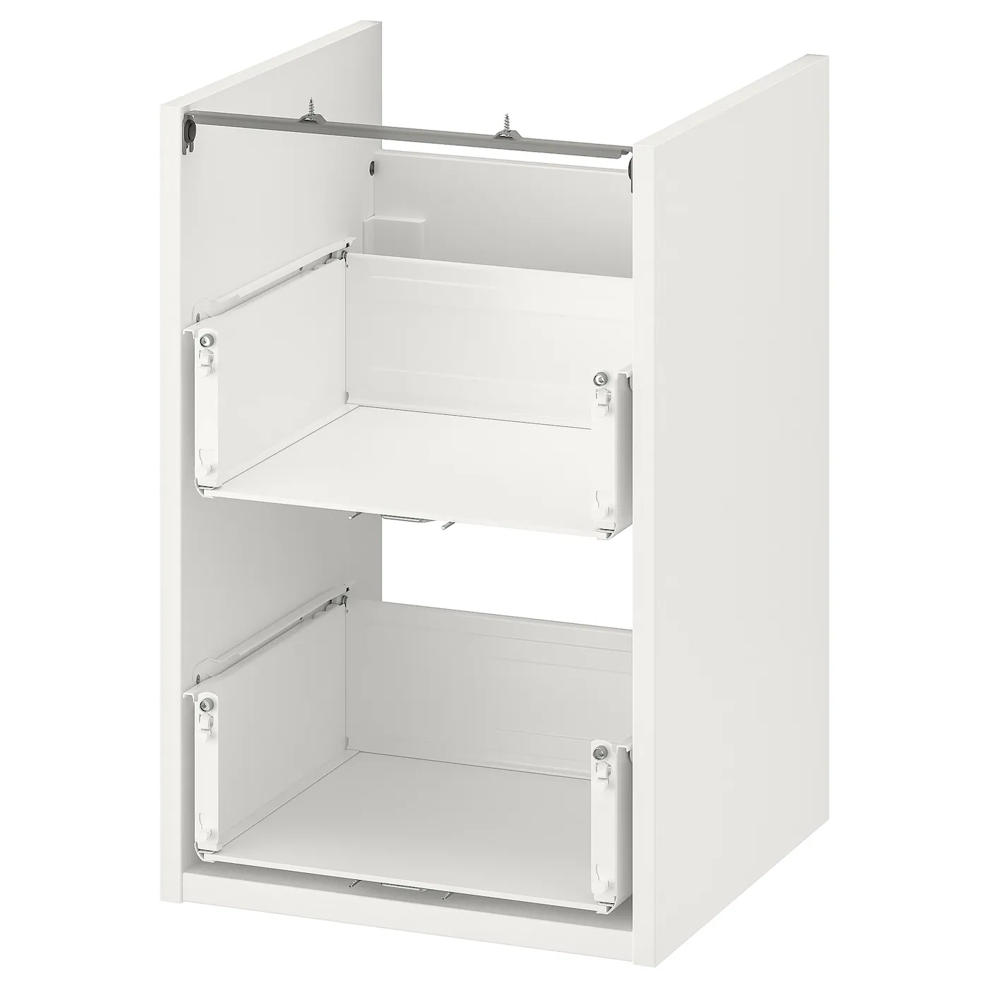 ENHET Podni element za umiov. s 2 fioke, bela, 40x40x60 cm