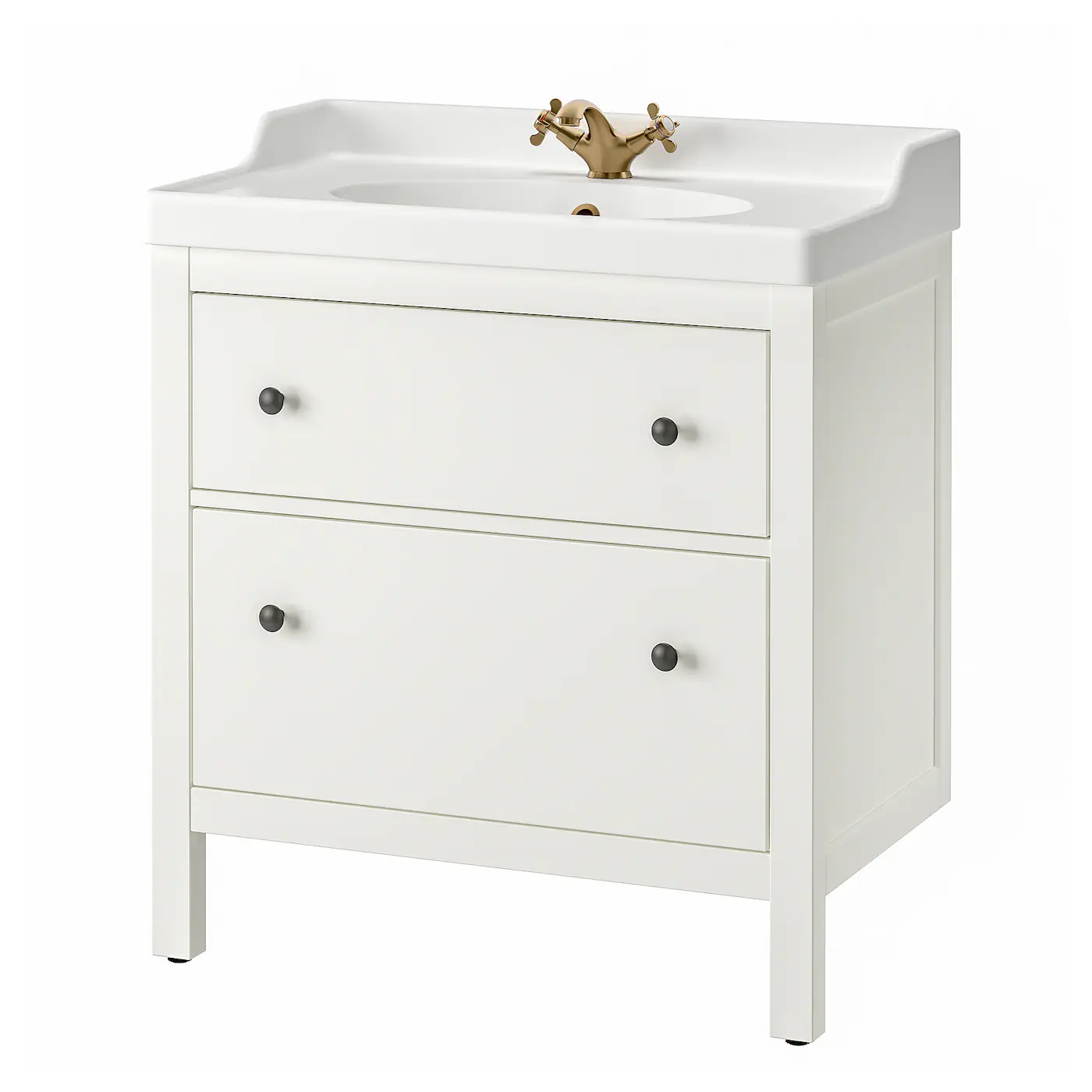 HEMNES / RUTSJÖN Post.umiv. s fiokama/umiv/slavinom, bela, 82x49x95 cm