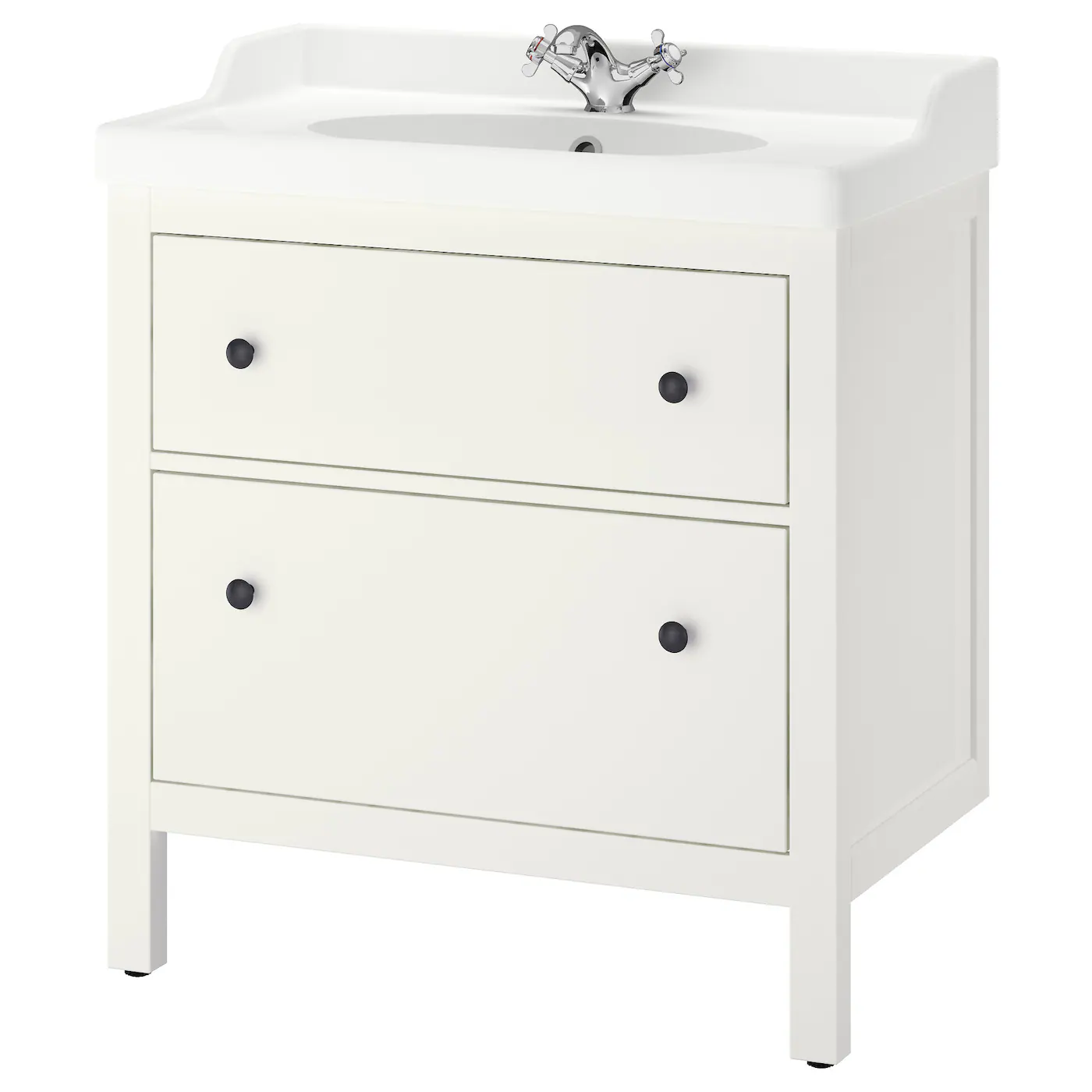 HEMNES / RUTSJÖN Post.umiv. s fiokama/umiv/slavinom, bela, 82x49x95 cm