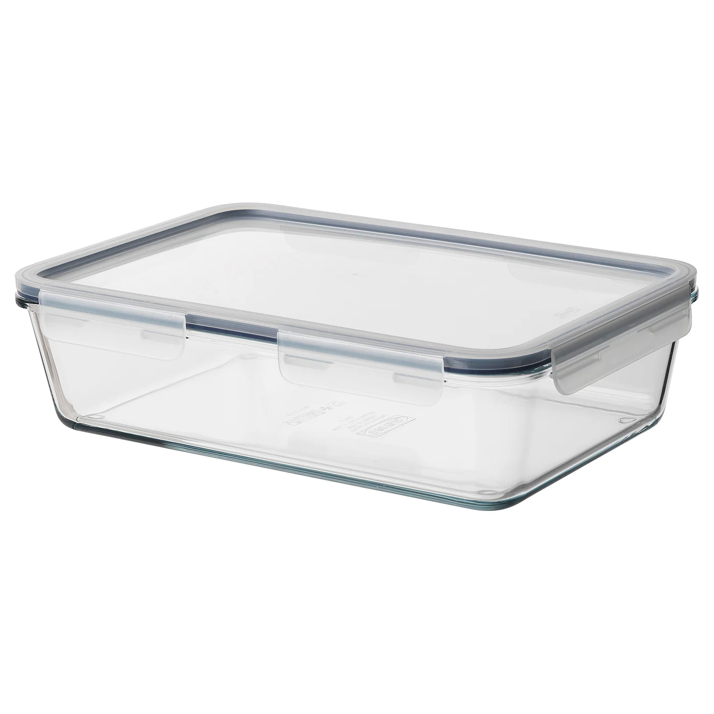 IKEA 365+ Posuda za hranu s poklopcem, pravougaono/staklo plastika, 3.1 l
