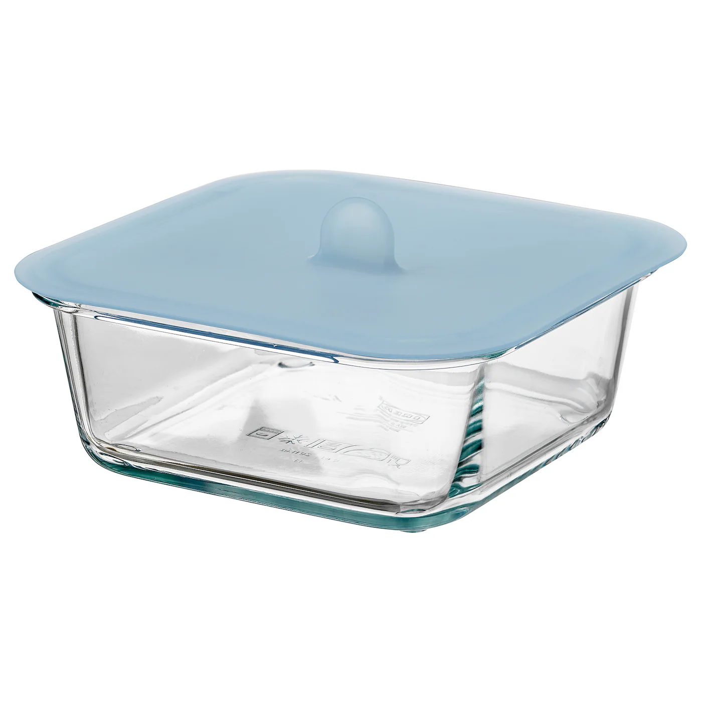IKEA 365+ Posuda za hranu s poklopcem, kvadrat staklo/silikon, 600 ml
