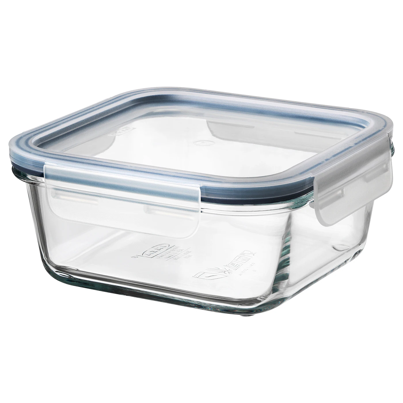 IKEA 365+ Posuda za hranu s poklopcem, kvadrat staklo/plastika, 600 ml
