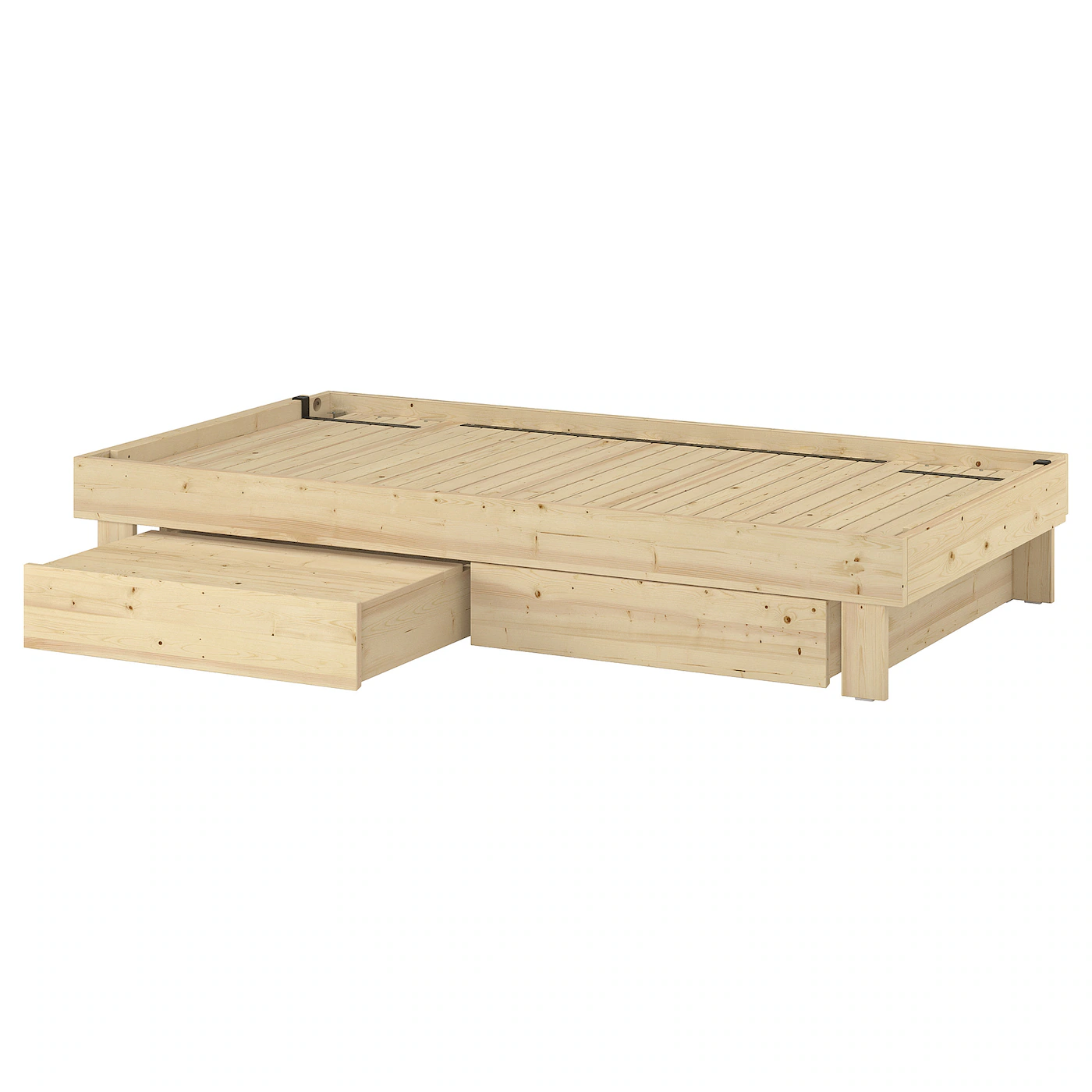 GLAMBERGET Produživi krevet s odlaganjem, borovina, 80-160x200 cm