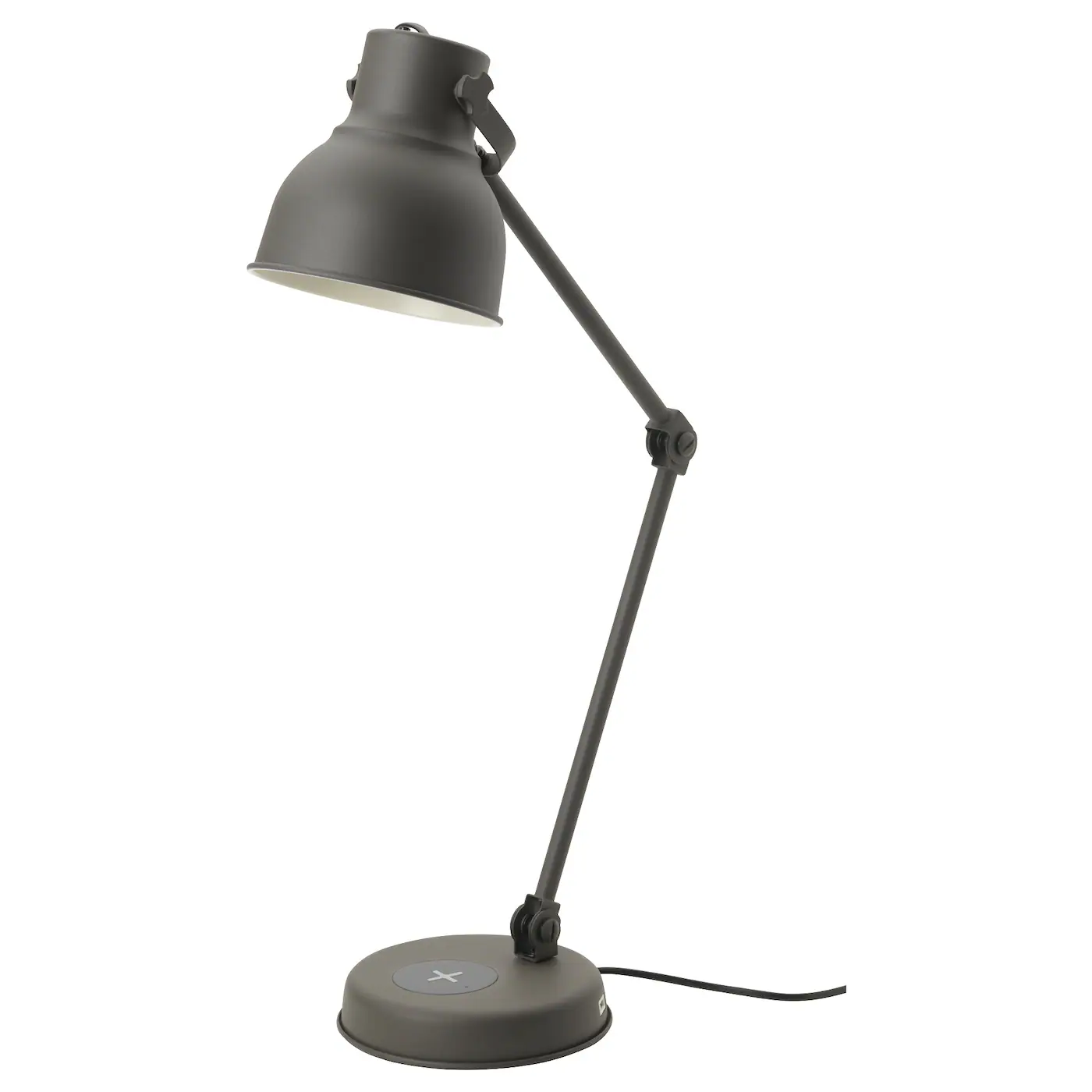 HEKTAR Radna lampa s bežičnim punjenjem, tamnosiva
