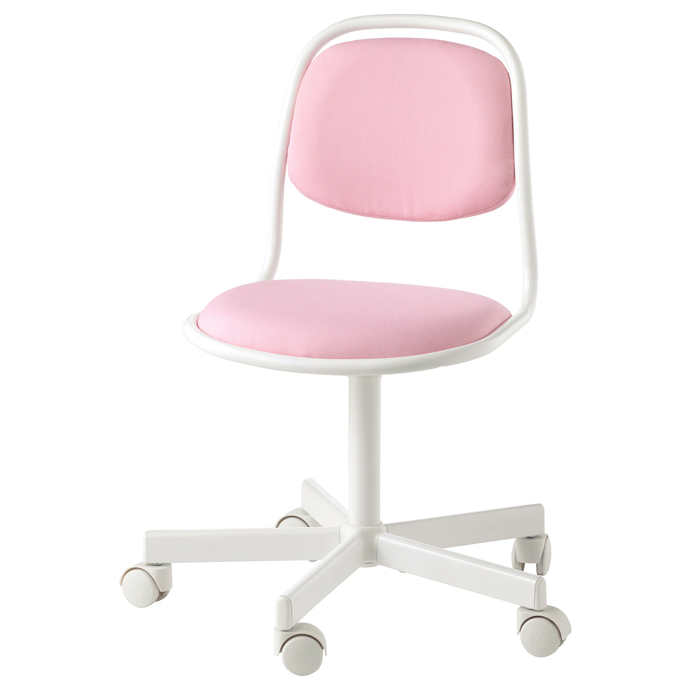ÖRFJÄLL Radna stolica za decu, bela/Vissle roze