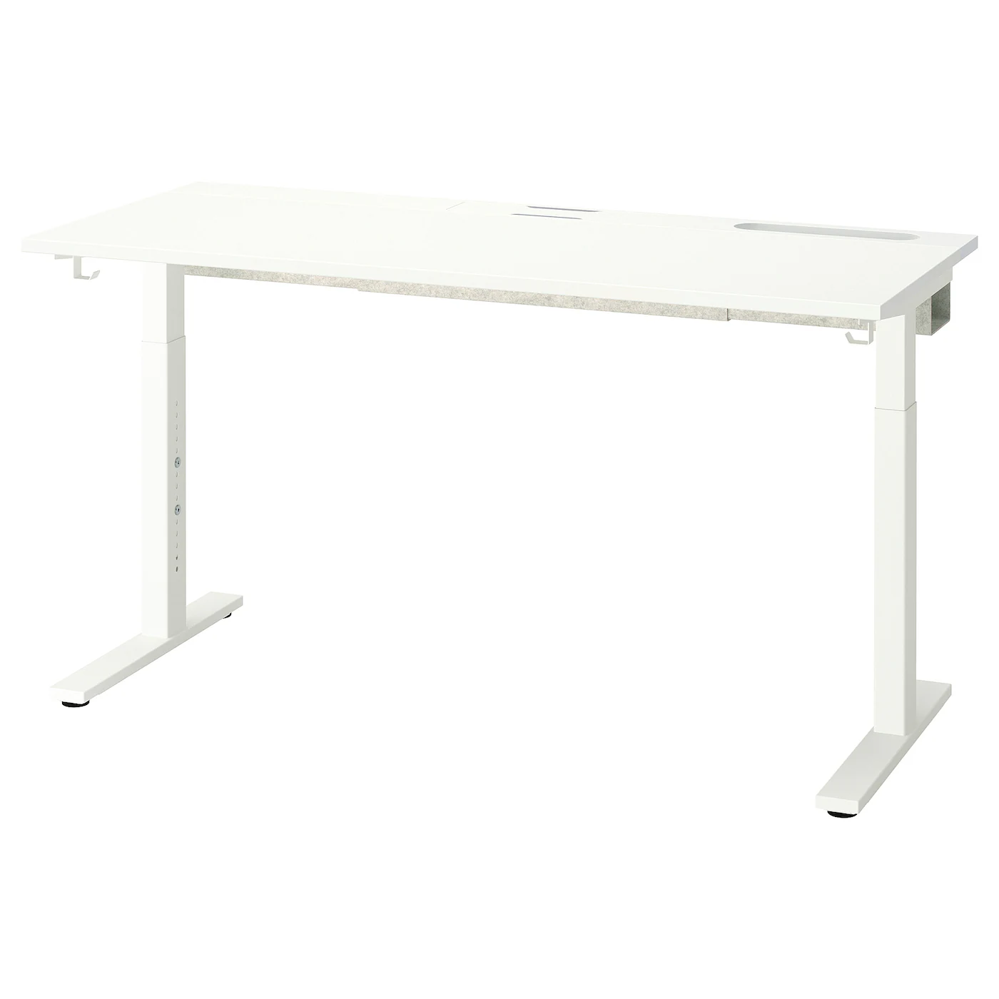MITTZON Radni sto, bela, 140x60 cm