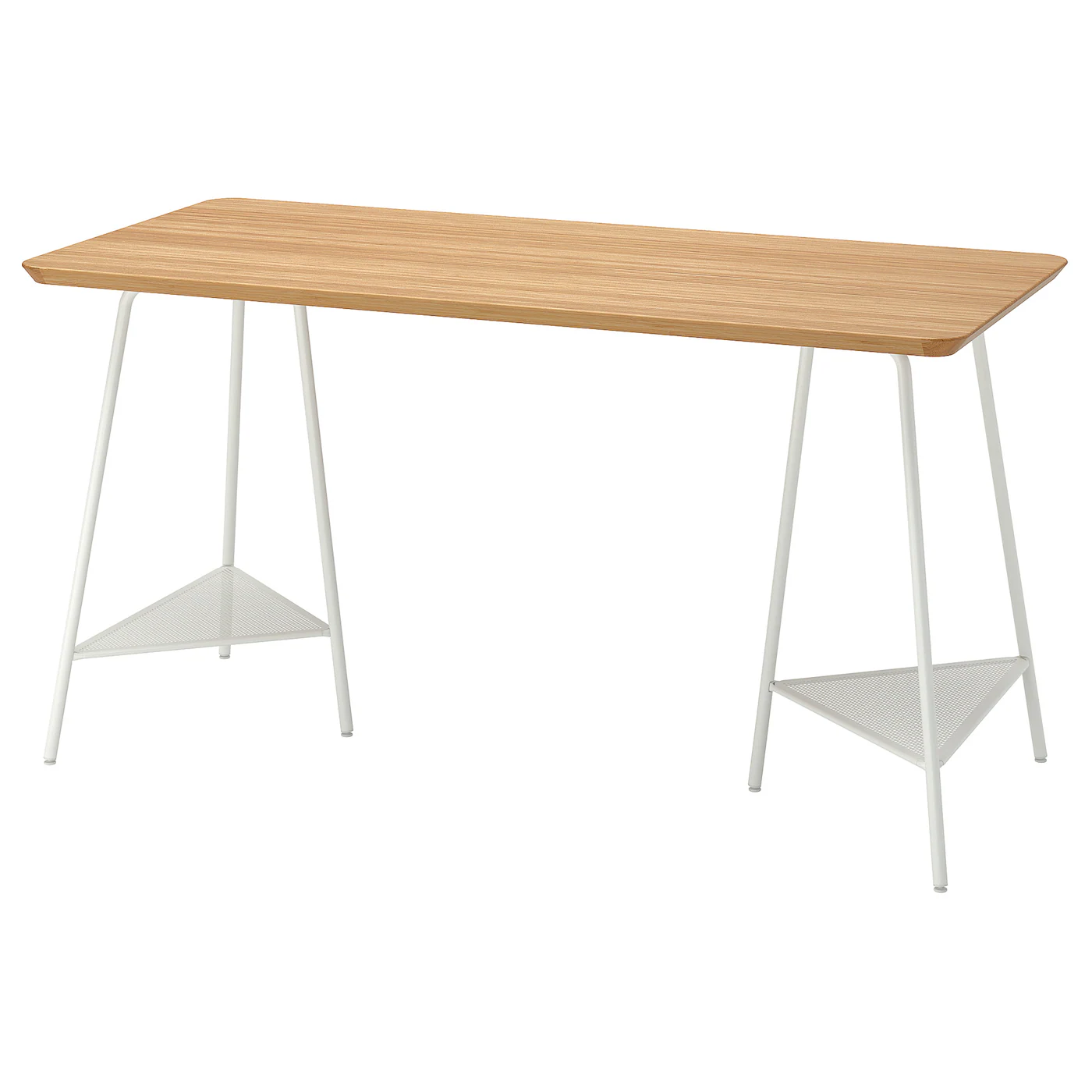 ANFALLARE / TILLSLAG Radni sto, bambus/bela, 140x65 cm