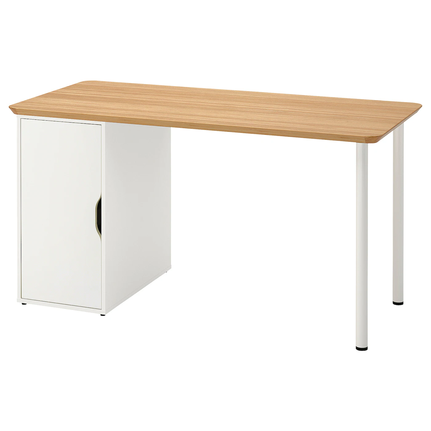 ANFALLARE / ALEX Radni sto, bambus/bela, 140x65 cm