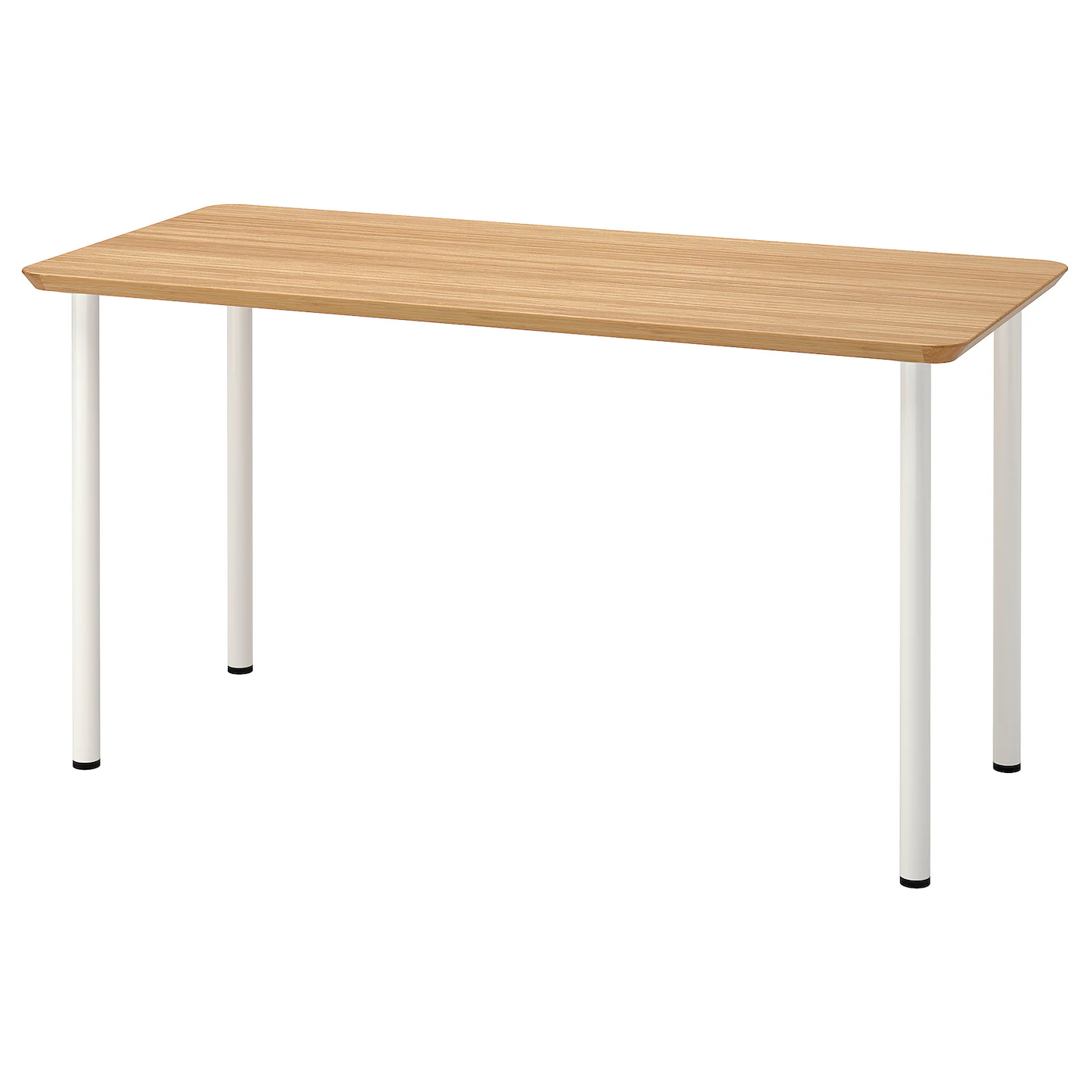 ANFALLARE / ADILS Radni sto, bambus/bela, 140x65 cm
