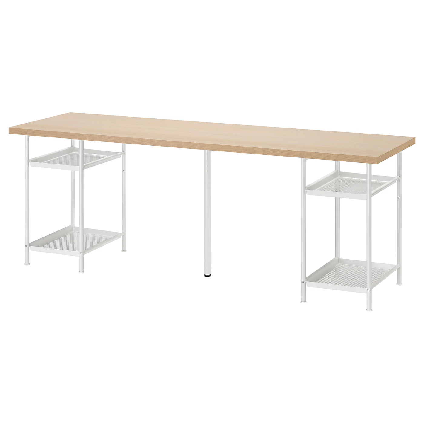 LAGKAPTEN / SPÄND Radni sto, belo b. hrastovina/bela, 200x60 cm