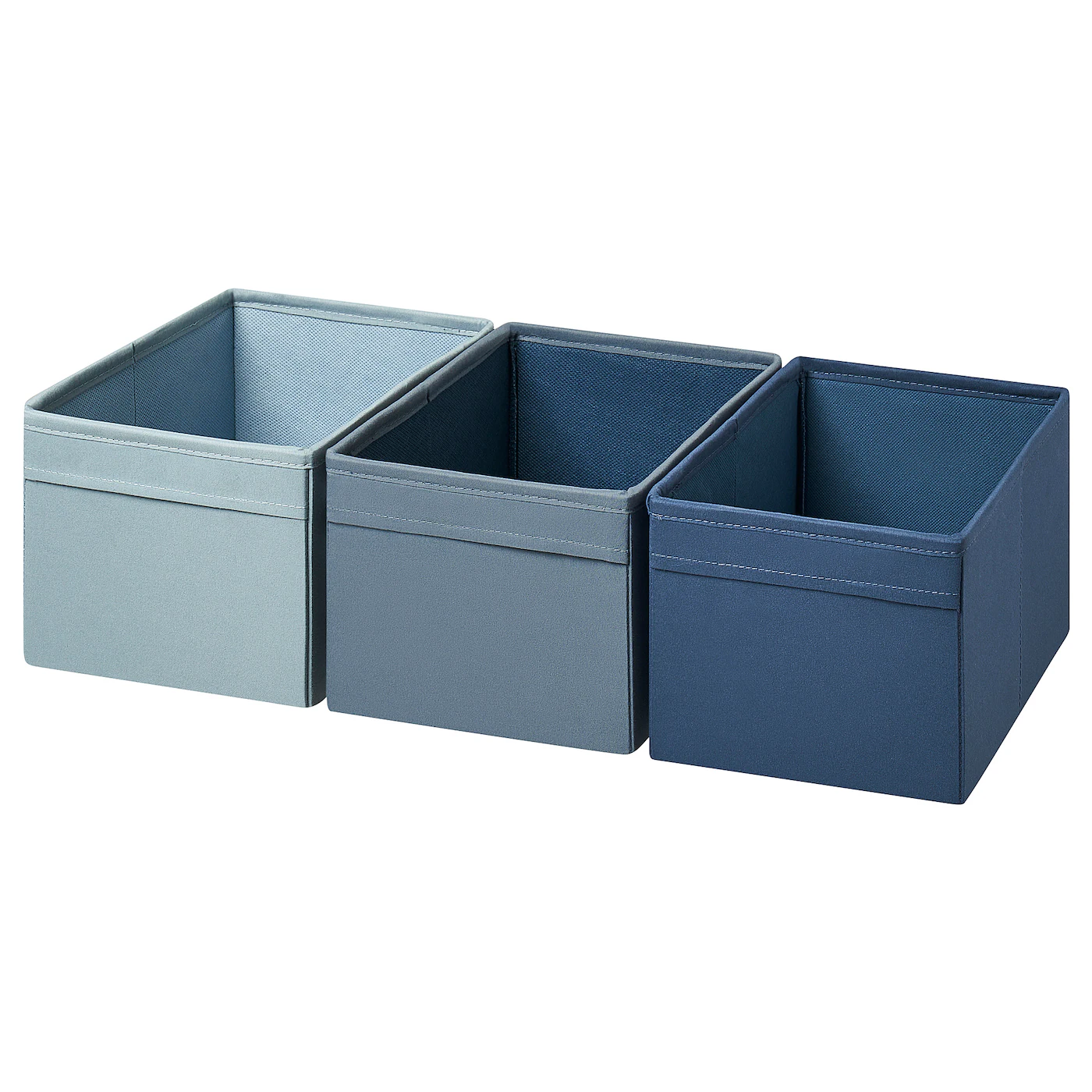 DRÖNA Set kutija, 3 kom., plava, 18x25x15 cm