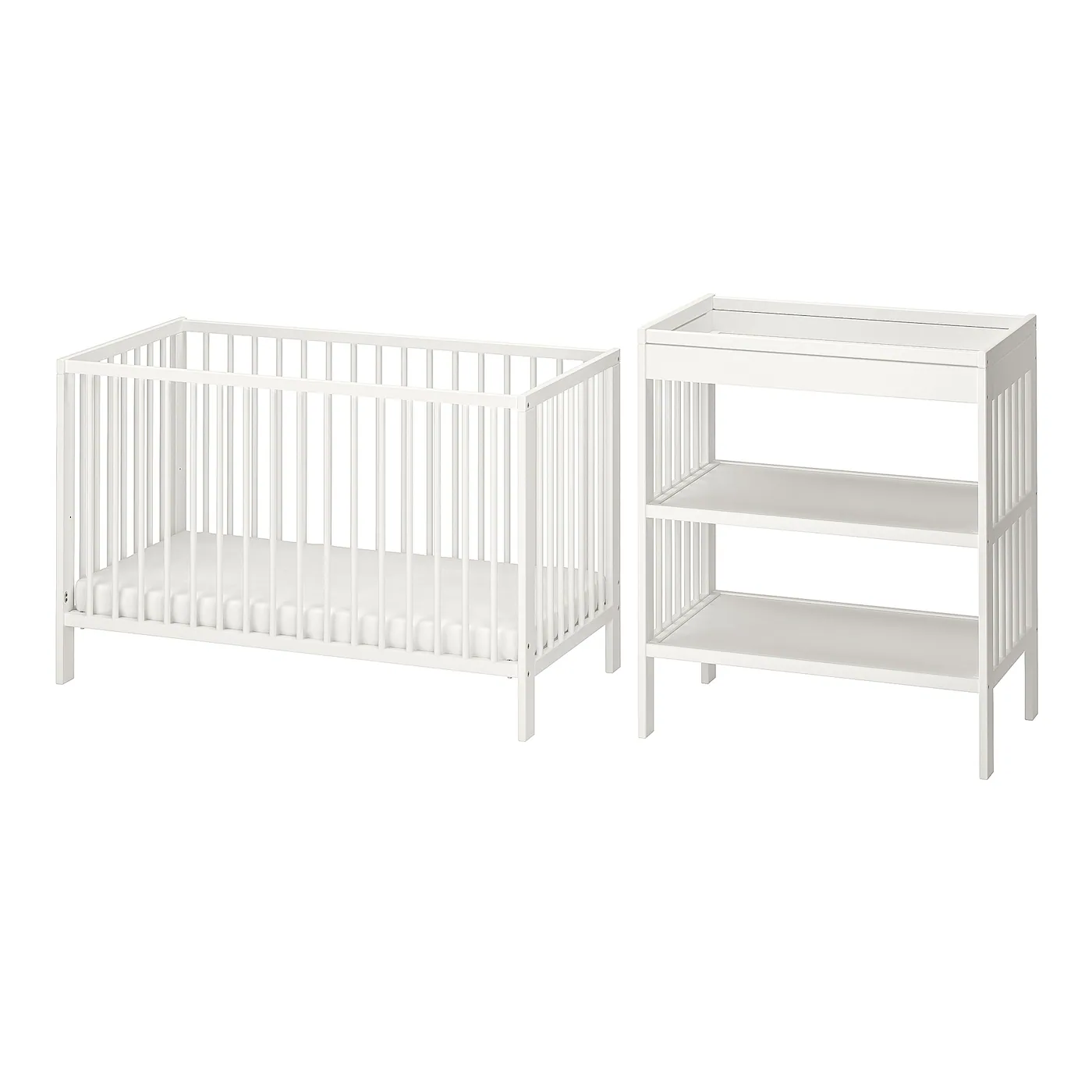 GULLIVER Set nameštaja za bebe, 2 kom., bela, 60x120 cm