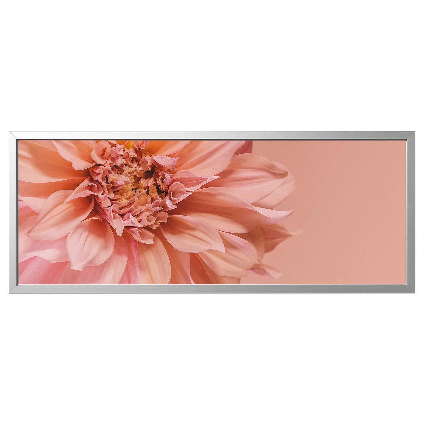 BJÖRKSTA Slika u ramu, ružičasto cveće/boja aluminijuma, 140x56 cm